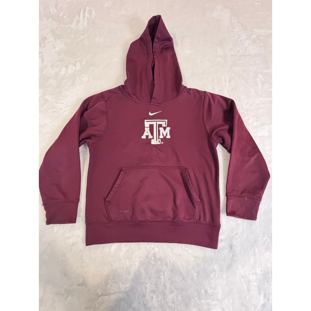 Nike Texas‎ A&M Aggies Youth Small Maroon Therma-FIT Pullover Hoodie Sweatshirt